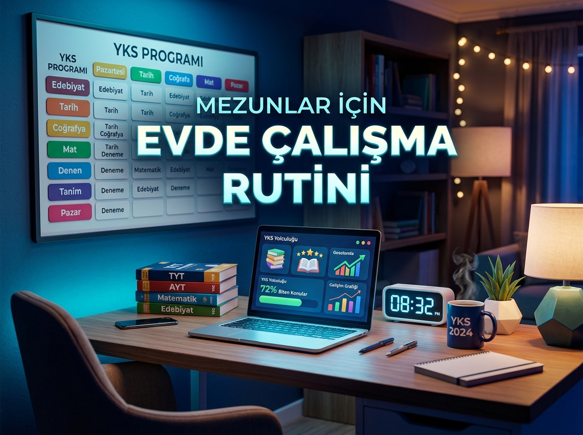 Mezuna Kalanlar İçin Evde Disiplinli Çalışma Rutini: Başarı Rehberi